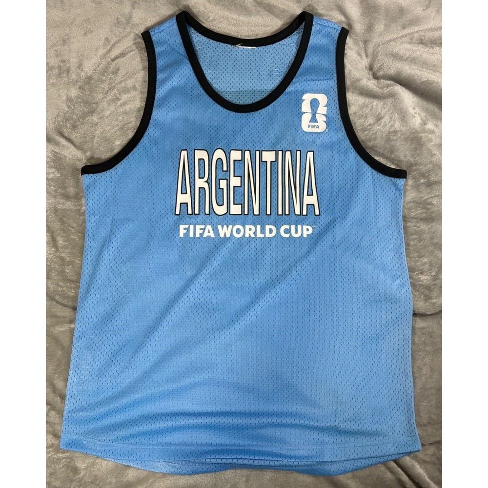 FIFA World Cup 2026 Argentina Soccer Mesh Sideline Bib Pinnie Vest Blue